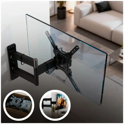 Suporte TV Articulado 32 a 60 Polegadas ARGX Reforçado Super Firme Braço Longo 50cm Fácil Instalação VESA até 400x400