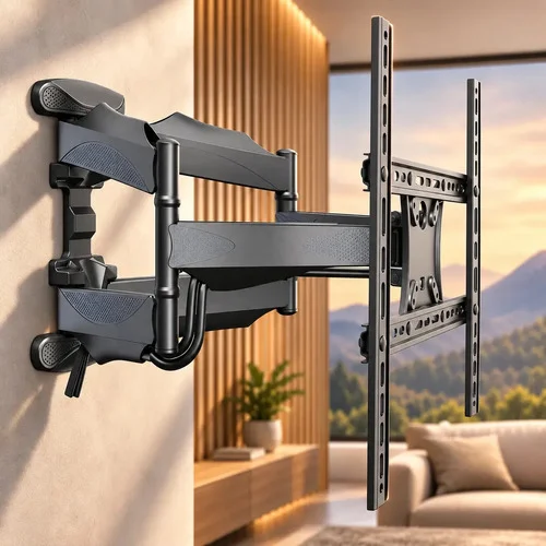 Suporte TV Articulado 32 a 75 Polegadas Parede Dobrável Braço Longo Reforçado ARGX Suportes Giratório 90° Inclinável Ajuste de Nível VESA 100x100 a 400x400