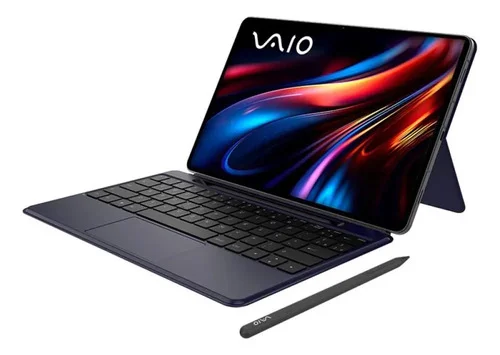 Tablet VAIO TL12 8GB 128GB Octa-Core Tela AMOLED 12.6” 2.5K com Teclado de Conexão Inteligente e Caneta Ativa 5G WiFi Câmera 13MP + Selfie 12MP 10.090mAh Android 15 – Preto