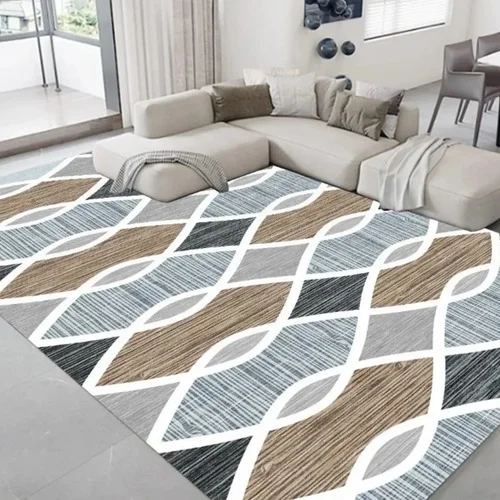 Tapete 2,00x1,40 Belga Antiderrapante Moderno Sala E Quarto Luxo Fácil De Limpar Cores Cor Ondas Desenho Do Tecido Casa Laura Enxovais Emborrachado Tapete Médio Para Sala