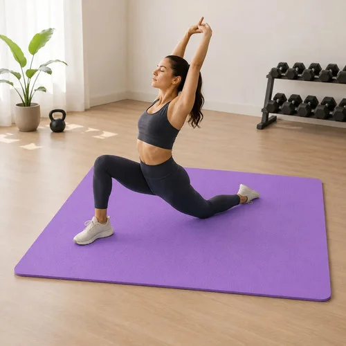 Tapete Eva Fitness Extra Grande 1,20x1,15 5mm Antiderrapante Lilás