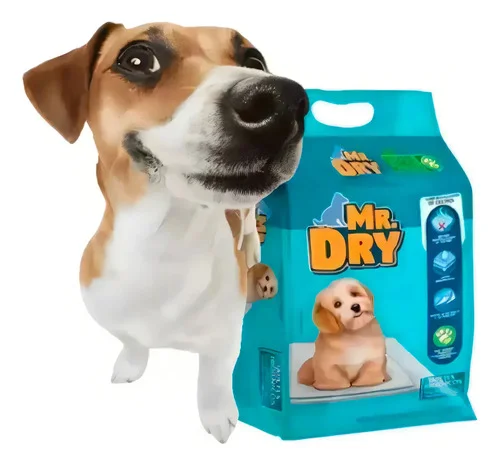Tapete higiênico para cães Mr. Dry 30 unidades 60cm x 60cm cada pacote