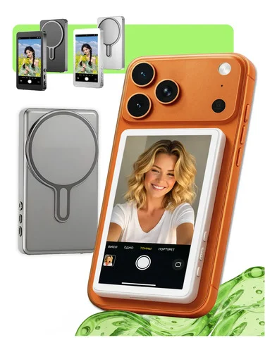 Tela Selfie Monitor Celular Vlog Camera Magnética Traseira