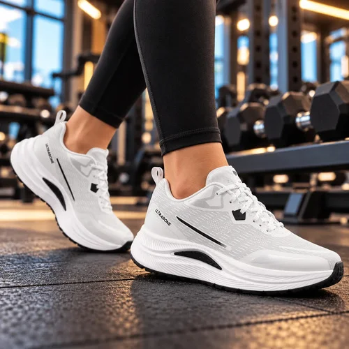 Tênis Feminino Esportivo Caminhada Academia Corrida Treino Branco 35,0 Br
