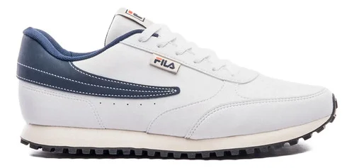 Tênis Fila Renno Classic Sl Masculino Leve Confortável Branco/marinho/vermelho Liso 43 Br