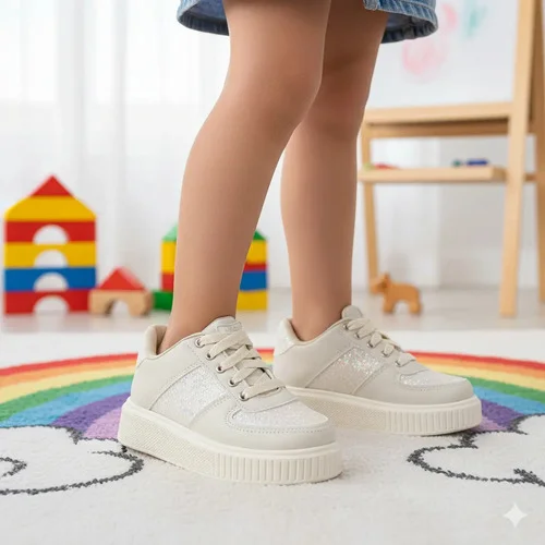 Tênis Infantil Menina Cano Baixo Confortável Juliette Brilho