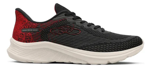 Tênis  Masculino Delta 122 Olympikus Preto/vermelho Liso 37 Br