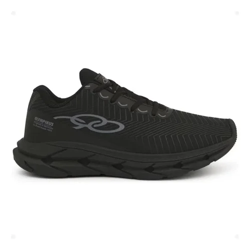 Tênis Masculino Olimp Caminhada Esportivo Super Queimão Ref 470 Preto/preto 42 Br
