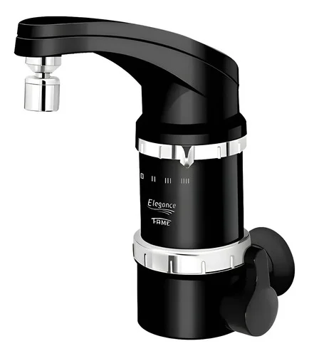 Torneira Elétrica Parede Cozinha Água Quente Fame 220v 5400w Preto Cromado 220v