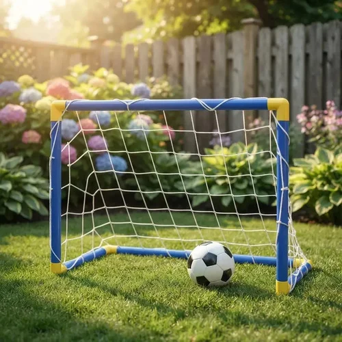 Trave Futebol Gol Kit Mini Golzinho Infantil Brinquedo Bola Azul