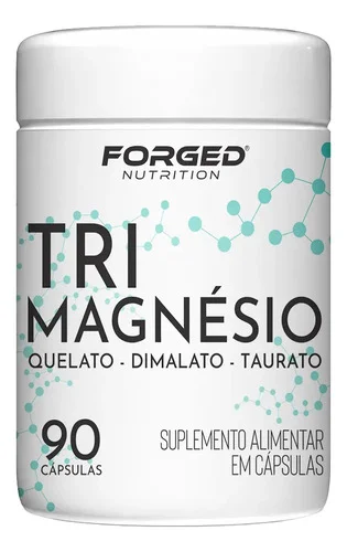 Tri Magnésio Quelato Dimalato Taurato 90 Cápsulas Alta Absorção - Forged Nutrition Sem Sabor