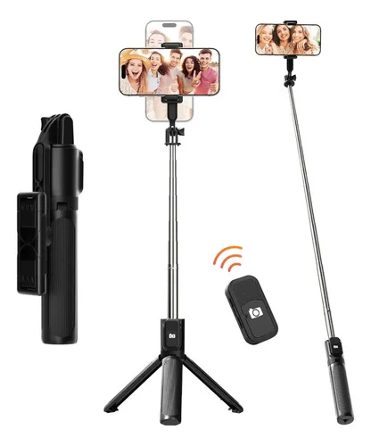 Tripé Para Celular Inova com Bastão de Selfie e Bluetooth, Ajustável 100 cm