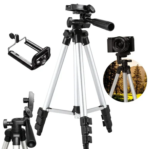 Tripe Universal Com Nível Laser Suporte Para Celular Cameras Profissional 1,20m Estabilizador