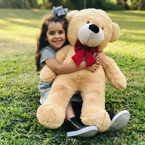 Urso Gigante Grande Personalizado Pelúcia Macio Teddy 90cm