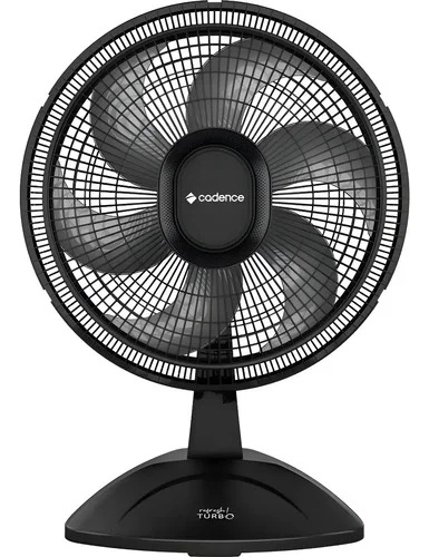 Ventilador De Mesa Cadence Refresh Turbo 40cm 6 Pás 40 Cm 60hz Preto Cinza Plástico 6