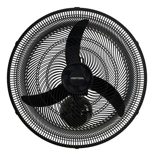 Ventilador Oscilante Parede 50cm 130w Preto Ventisol Diâmetro 50 Cm Material Das Pás Plástico Quantidade De Pás 3