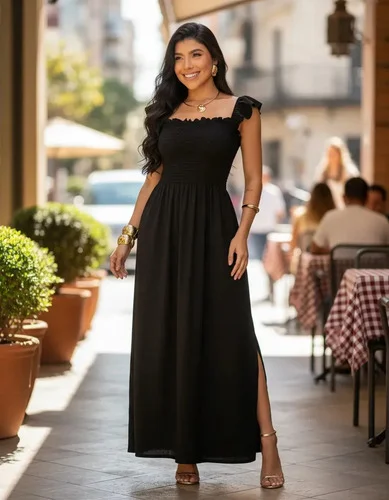 Vestido Longo Casual Soltinho Alcinha Verao Festa Elegante