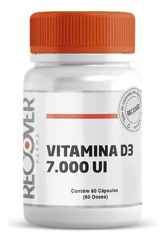 Vitamina D3 Recover Farma Imunidade, Fortalecimento em cápsula Sem sabor x 1mL de 60 un
