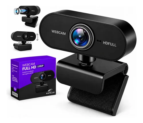 Webcam Camera Full Hd Zoom 1080p Plug and Play Videoconferencia Streamcam Web Cam Entrada Usb 2.0 Com Microfone Pc Notebook Kateluo