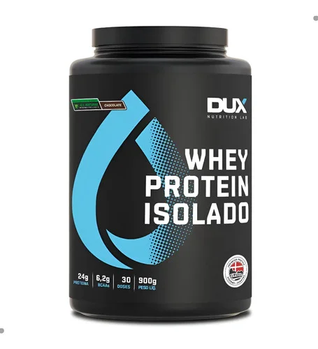 Whey Protein Isolado Dux Chocolate 900g - Alta Pureza e Ricos BCAA