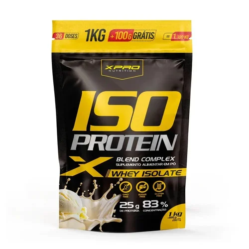 Whey protein Musclebox Iso Blend Complex zero açucar Low em pó sabor Baunilha x 1.1kg