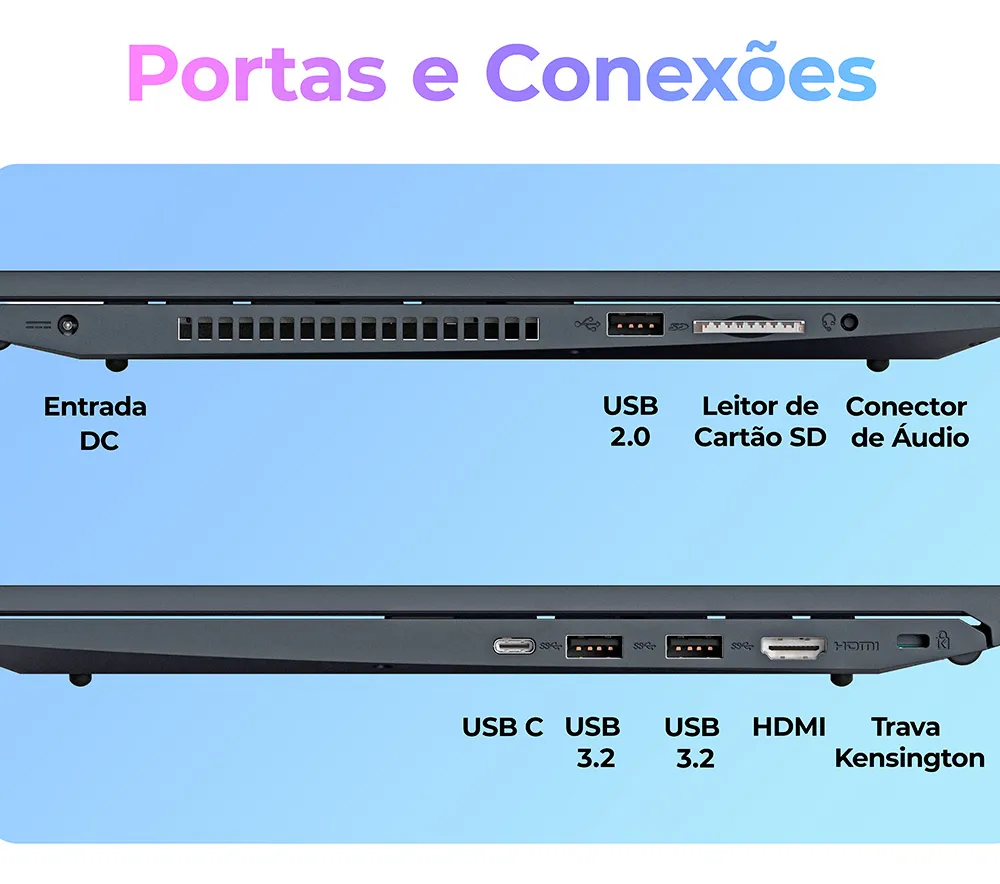 Notebook Positivo Vision R15m Amd Ryzen 7-5825u Linux 8gb Ram 256gb Ssd Wi-fi 6 Tela 15 Full Hd Ips Antirreflexo - Permite Upgrade De Memória Ram E Ssd - Preto