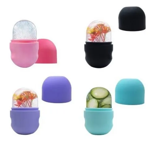 Rolo Facial De Gelo Silicone Copos De Massagem Cuida Pele Cor