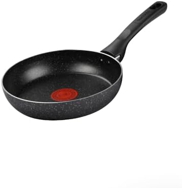 Frigideira Rochedo Stone Pro 20cm Preta com Efeito Pedra e Antiaderente Minerium, Alta Resistência e Durabilidade, Cabos Ergonômicos e Base Limpa Fácil