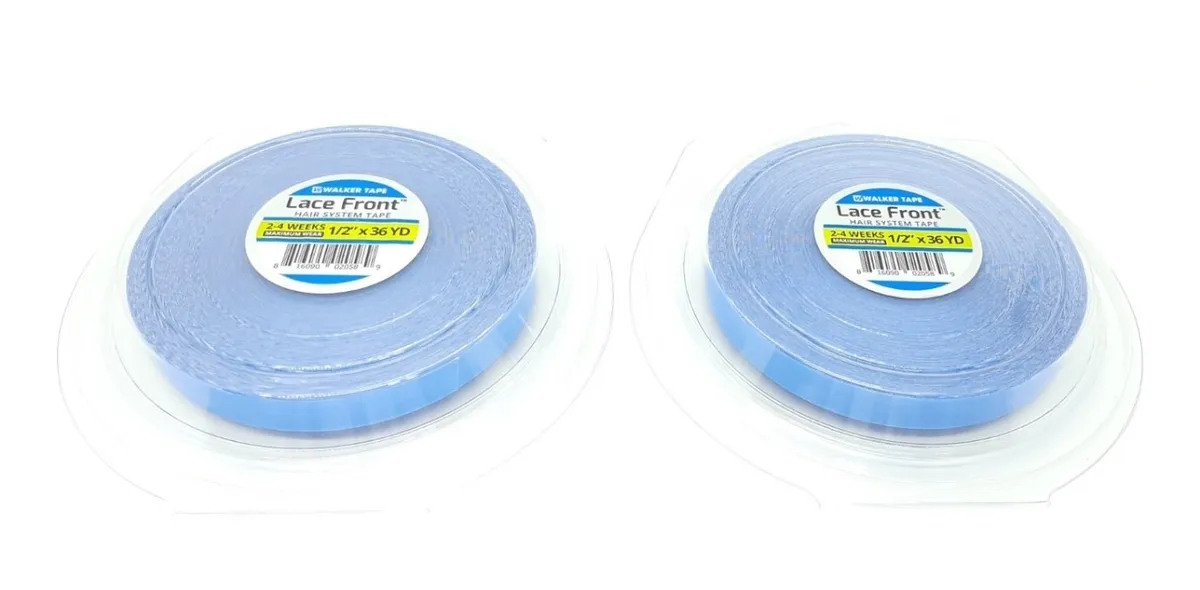 Fita Rolo Adesivo Lace Front Azul 36 Metros X 1.27cm