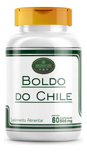 Boldo Do Chile 60 Cápsulas De 500 Mg Produto 100% Natural