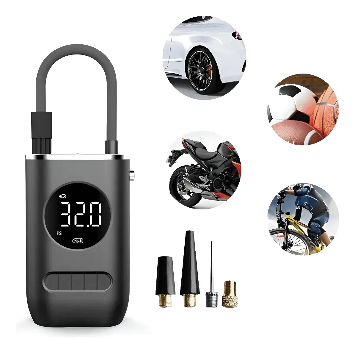 Compressor De Ar Portátil Recarregável 150psi Lanterna