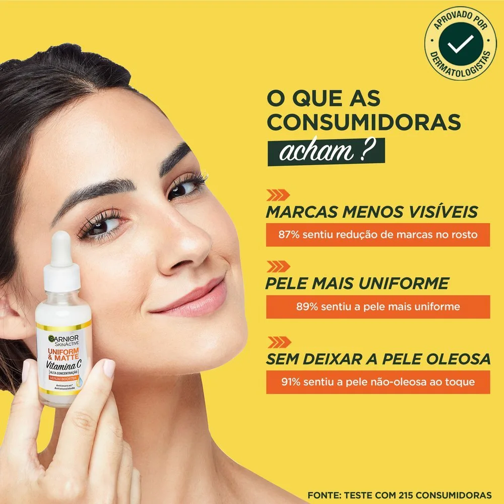 Sérum Facial Antimarcas Garnier Uniform & Matte Vitamina C 30ml