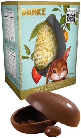 Ovo de Páscoa de Chocolate ao Leite com Ovinhos Recheados Danke Caixa 232g