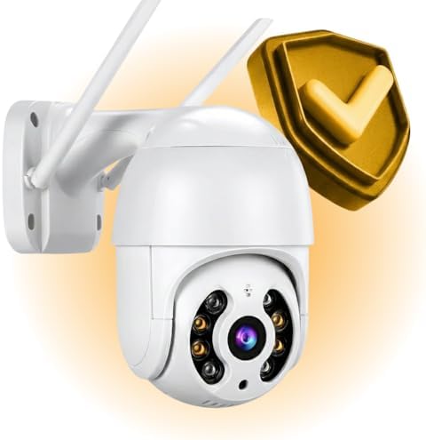 Câmera de Segurança Wi-Fi Externa 360° Full HD com Visão Noturna Infravermelha, Detecção de Movimento e Monitoramento pelo Celular em Tempo Real – Premium À Prova d’Água