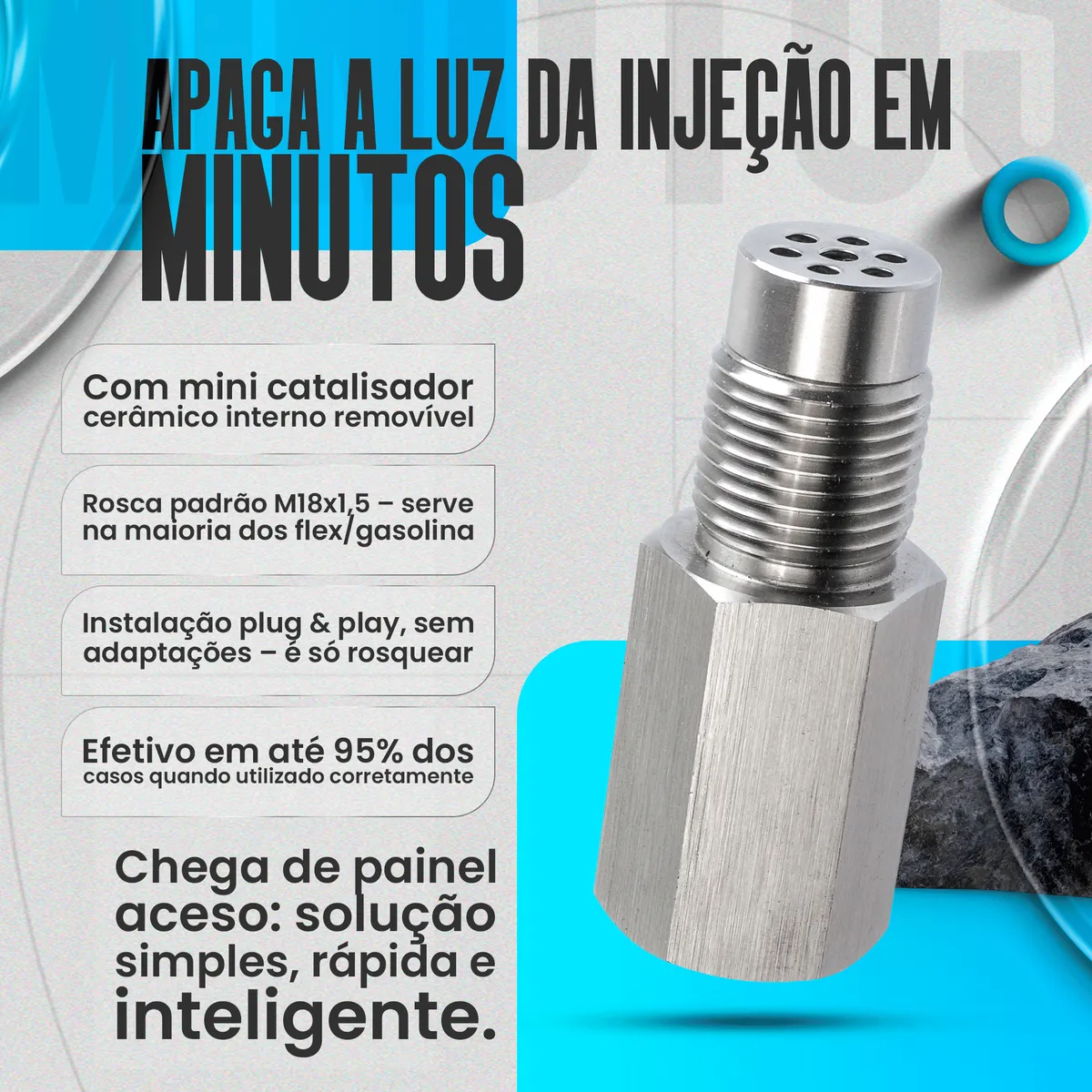 Espaçador Prolongador Sonda Catalisador Universal Apaga Luz