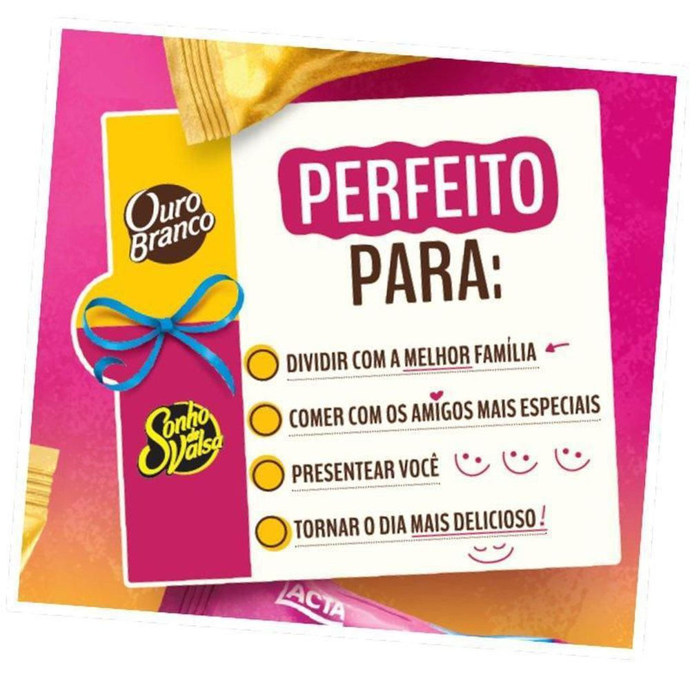 Caixa de Bombons Sonho de Valsa e Ouro Branco Sortidos 220g