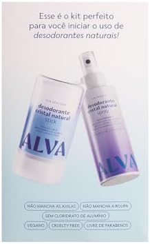 Alva Kit Desodorante Natural - 120g/120ml