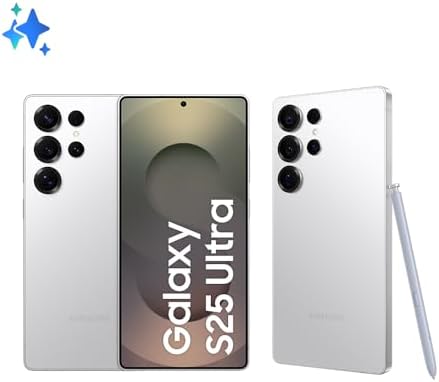 Celular Samsung Galaxy S25 Ultra 5G, 256GB, 12GB RAM, Câmera Quádrupla de 200+50+10+50, Tela Grande de 6.9", Titânio Prata