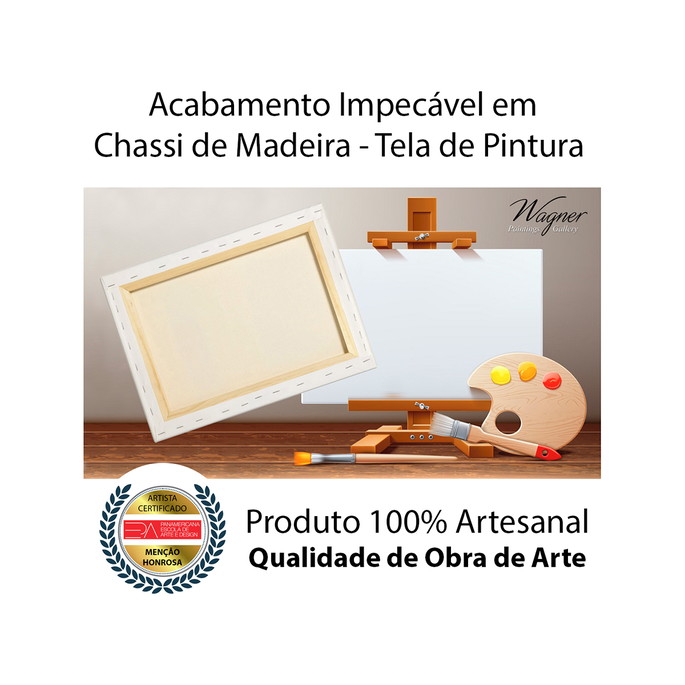 Quadro Klimt, Farm Garden With Sunflowers, Tela 60x60cm Luxo