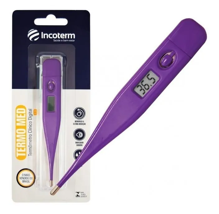 Kit Roxo Esfigmomanômetro+ Esteto Duplo+ Termômetro+ Garrote