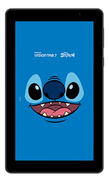 Tablet Infantil Stitch Positivo Vision Tab 7 - Processador Octa-Core 3GB RAM 64GB Armazenamento, Tela 7 IPS, Bateria 3100mAh, Android 14 GO, Wi-Fi - Inclui Capa de Proteção e Capa de Transporte