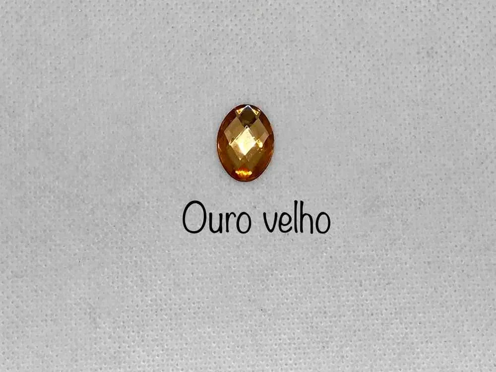 5 Pacotes Chaton Oval 13x18mm Com 50 Unidades Cada