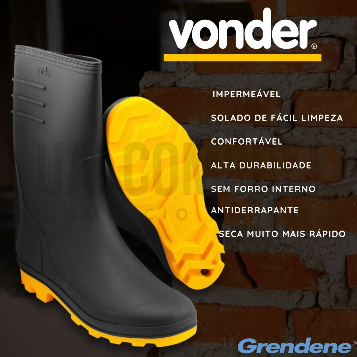 Bota De Borracha Galocha Impermeável Sete Leguas Motoboy Pvc