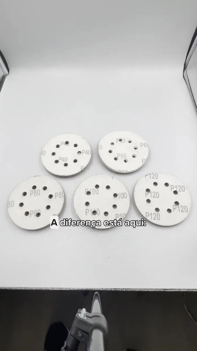 Kit 50 Disco Lixa 125mm 40 60 80 100 120 Lixadeira Orbital