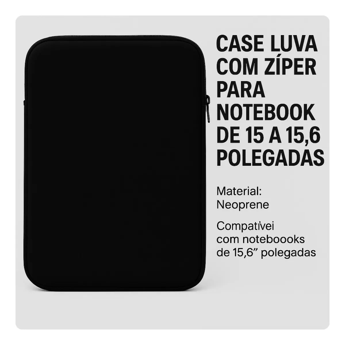 Case Luva Com Ziper Pàra Notebok De 15 15,6 Polegadas