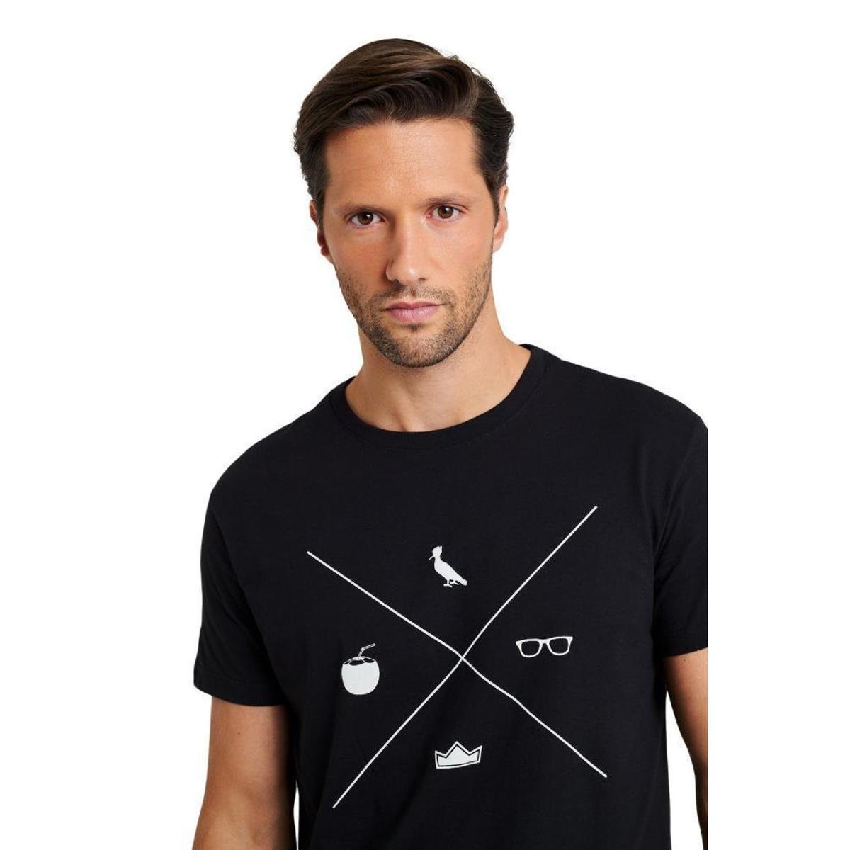 Kit 2 Camisetas Ícones Thiaguinho Reserva - Preto