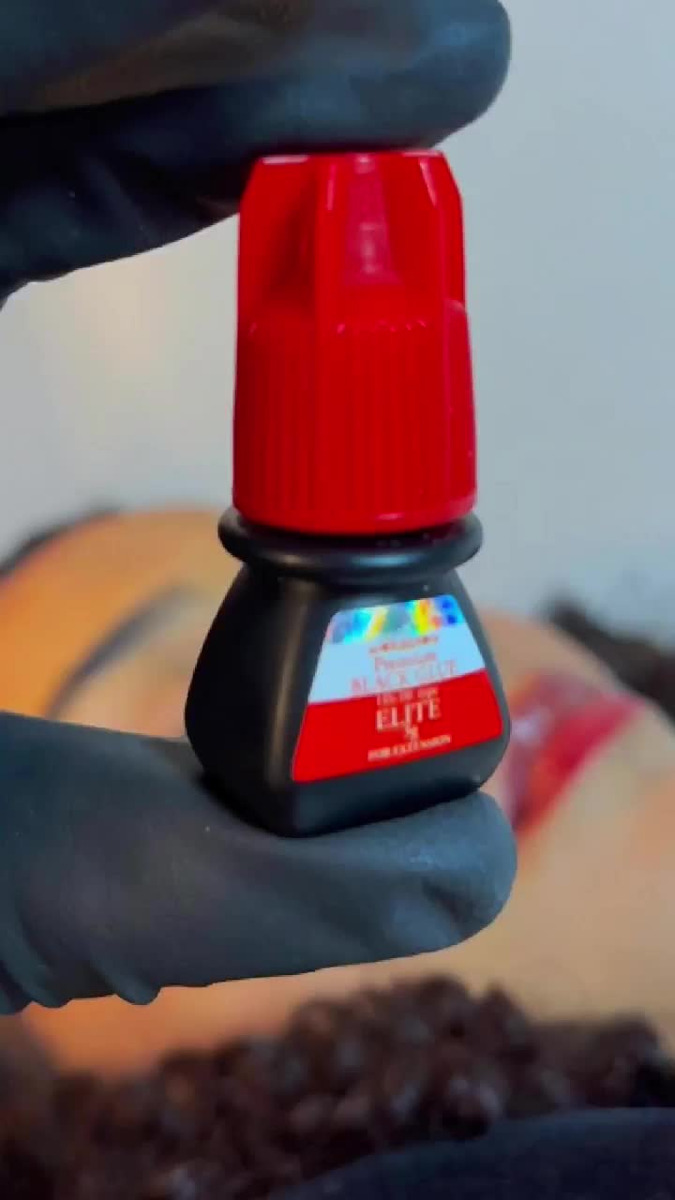 Cola Elite Hs 10 Premium Black Glue 3ml Para Extensão De Cílios E Alongamento Cilios