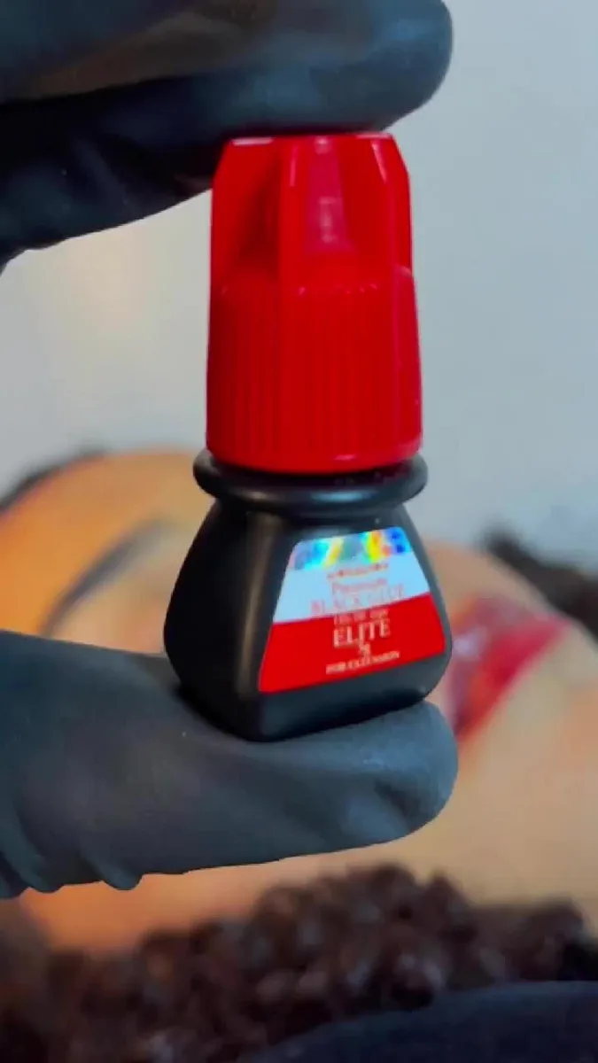 Cola Elite Hs 10 Premium Black Glue 3ml Para Extensão De Cílios E Alongamento Cilios