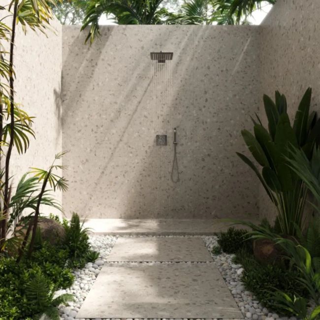 Porcelanato Esmaltado Dorcia Terrazzo Beige Satin 100X100 Cx3M2 Biancogres