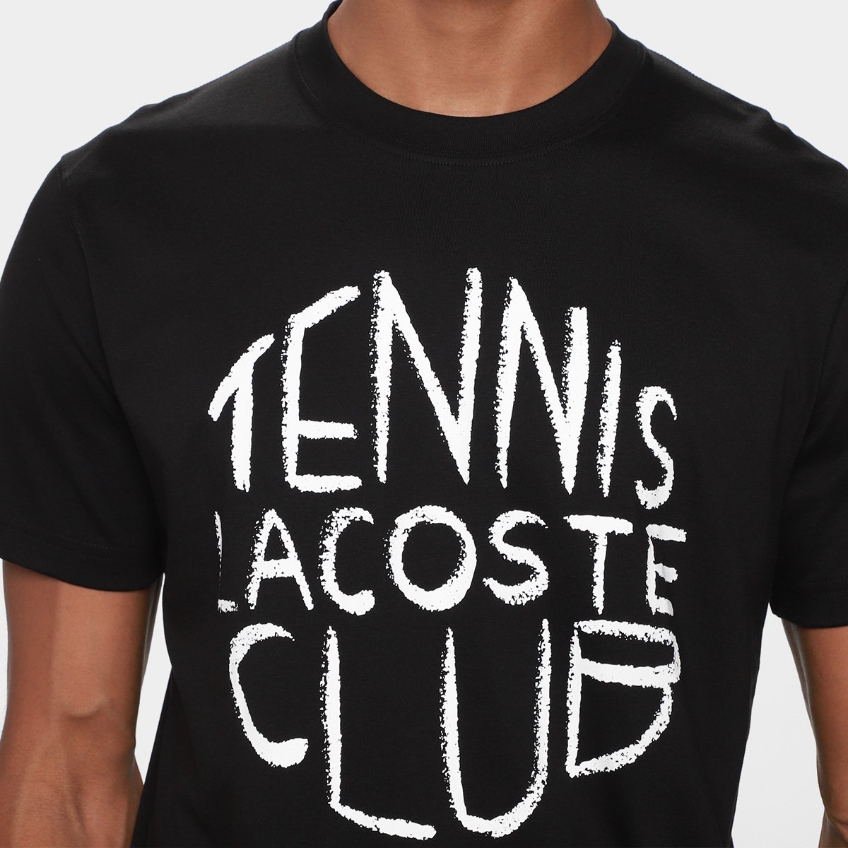 Camiseta Lacoste Casual Masculina - Preto